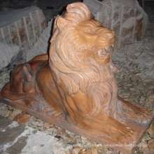 Big Stone White Marble Lion Statues